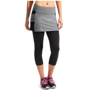 ATHLETA Be Free 2 in 1 Capri Gray Black {BB27}